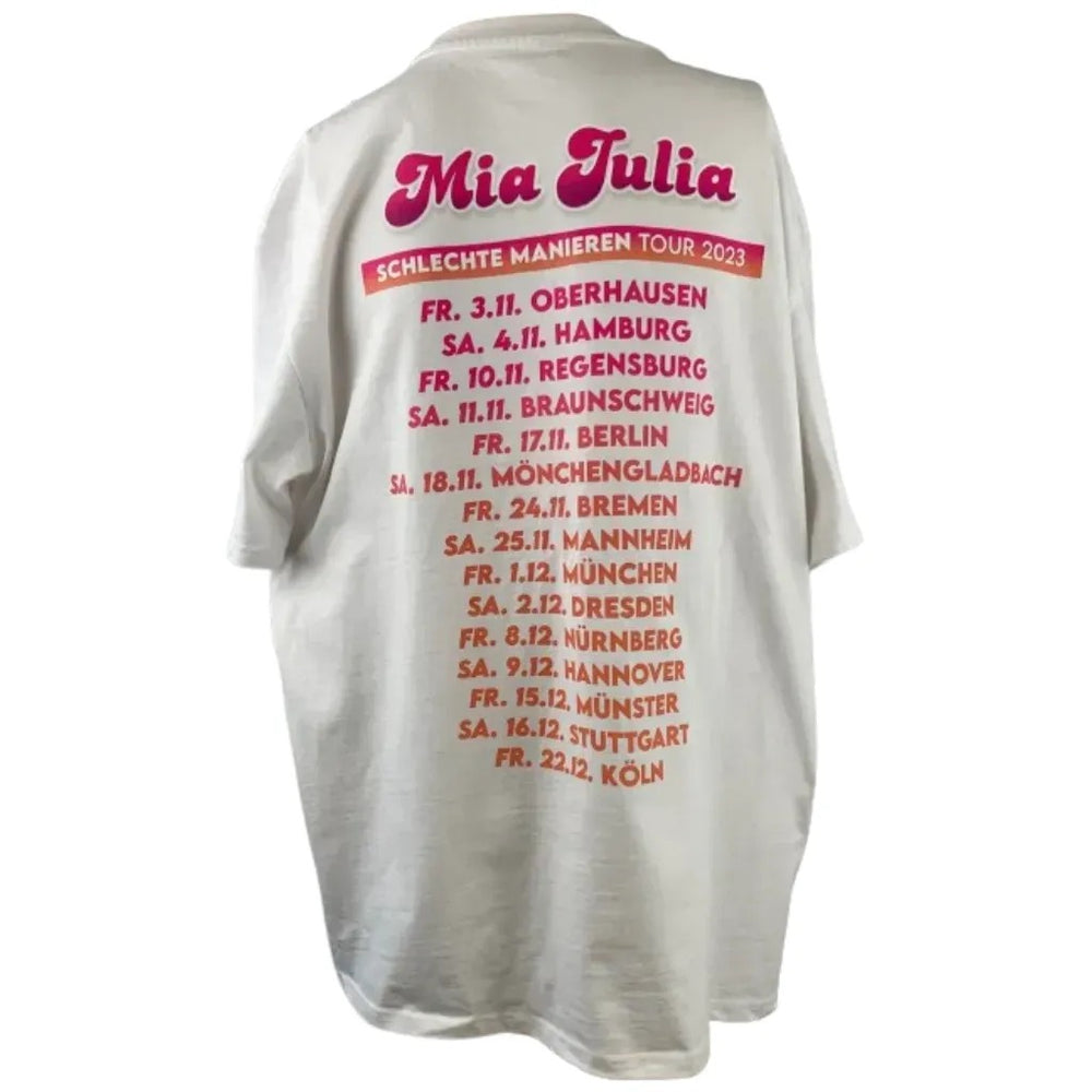 Mia Julia Tour Shirt "Schlechte Manieren" 2023 weiß